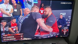 Post Alex Kurdecha vs Artyom Morozov Armwrestling Match East vs West 11 [upl. by Nahtnamas]