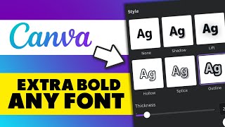 How to Make Text Extra Bold in Canva [upl. by Aba551]