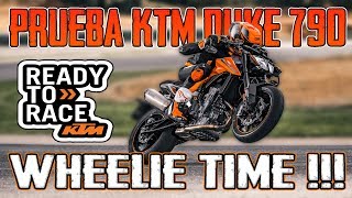 KTM DUKE 790  PRUEBA A FONDO  WHEELIE TIME [upl. by Muraida]