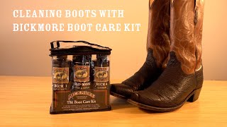 Cleaning Leather Boots With Bickmores Boot Care Kit [upl. by Neelasor497]