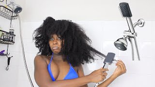 NEW CONAIR SHOWER HEAD AND HAIR DETANGLER  REVIEW amp DEMO [upl. by Garcia]