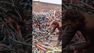 Recycling cable into bike side cover recycling manufacturing shorts [upl. by Longfellow967]