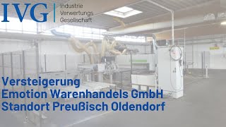 Versteigerung Emotion Warenhandels GmbH Standort Preußisch Oldendorf I IVG [upl. by Yand]