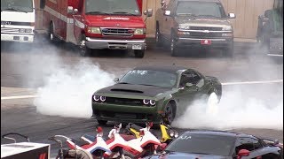 2018 Dodge Challenger Demon vs Nissan GTR [upl. by Neron300]