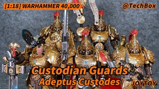 Joytoy Warhammer 40K Adeptus Custodes Custodian Guards 118 scale action figure [upl. by Ahtanamas]