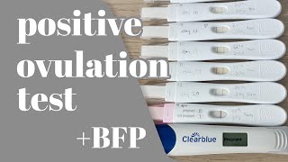 POSITIVE OVULATION TEST  pcos test progression  my bfp [upl. by Binnings]