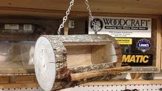 How To Make a Log Bird Feeder [upl. by Aridnere765]