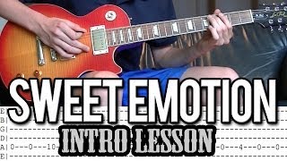 Aerosmith  Sweet Emotion Intro Lesson With Tab [upl. by Ahsitruc786]