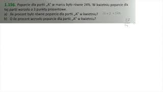 1 156 Poparcie dla partii „A” w marcu było równe 24 [upl. by Searle]