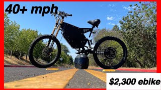 3000w STEALTH BOMBER EBIKE TOP SPEED TEST  ESTRAPZ [upl. by Ttik117]