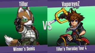 Tillur Fox vs VaporeyeZ Sora  Winners Semifinals  Tillurs Thursday Tour 4 [upl. by Suillenroc]