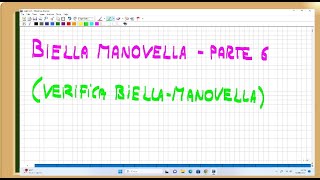 biella manovella verifiche e dimensionamenti  parte 6 [upl. by Alberic]