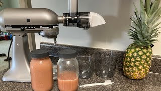 ReviewTutorial of Masticating Juicer Attachment for KitchenAid Mixer  NonSponsored [upl. by Evonne97]