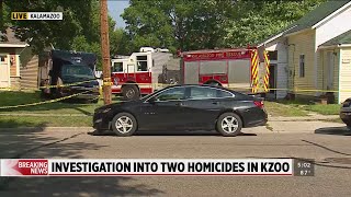 Police investigate two homicides in Kalamazoo [upl. by Boutis785]