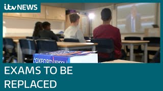 Schoolbased assessments to replace cancelled GCSEs and Alevels in England  ITV News [upl. by Goldner]