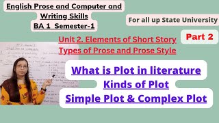 The Plot Characterisation Narrative TechniquesElements of Short StoryUnit 2BA Part 1 Semester1 [upl. by Ia]