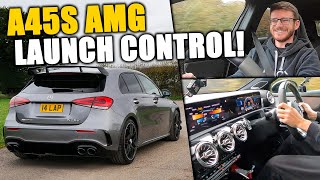 LAUNCH CONTROL in my A45S AMG is NUTS [upl. by Troy]