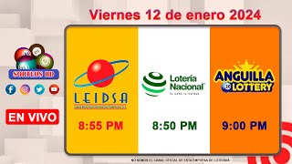 Lotería Nacional LEIDSA y Anguilla Lottery en Vivo 📺│Viernes 12 de enero 2024  855 PM [upl. by Tatiania]