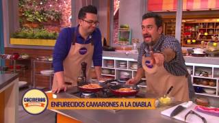 Receta Camarones a la Diabla  Cocineros Mexicanos [upl. by Uphemia]