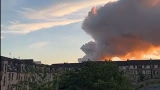 Massive smoke plume hovers over Paisley after nearby fire incident  WooGlobe [upl. by Ttej]