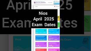 Nios April Exam Date कब से शुरू होगी  Nios April Exam 2025 Date  April 2025 Exam Update  NIOS TMA [upl. by Kired]