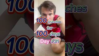 Day №31 100 crunches for 100 days before 2024 ends abs workout hardworkout crunches muscles [upl. by Hayifas]