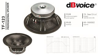 Professional Speaker Transducer 12inch Mid Line Array  dBvoice TF123 [upl. by Mirelle494]