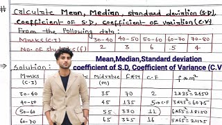 Find the Mean Variance amp Standard Deviation of Frequency Grouped Data Table StepbyStep Tutorial [upl. by Alfonse]