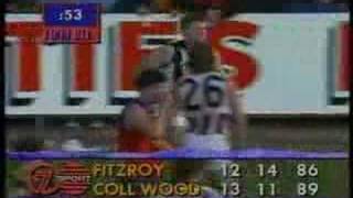 Fitzroy v Collingwood 1992  Paul Roos to the rescue [upl. by Jallier66]