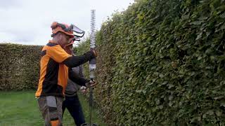 Using A STIHL Long Reach Hedge Trimmer With Chris Hollins  STIHL GB [upl. by Yelyk]