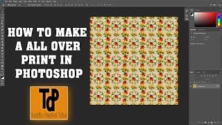 How to Make a all over print in photoshop  TDP Textile Digital Print [upl. by Yazbak]