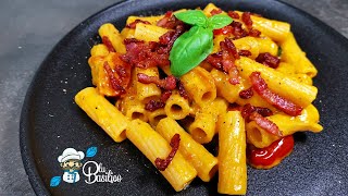 Pasta crema di PEPERONI GIALLI e pancetta [upl. by Ybba]