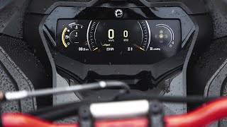 The large panoramic 78quot wide LCD Color Display  Overview  SkiDoo [upl. by Yevreh272]