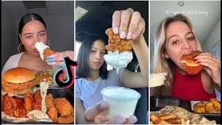 Wingstop mukbang  Tiktok compilation [upl. by Adnav]