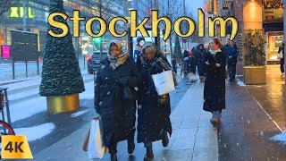 ❄️Winter Walk in Stockholm Iconic Streets and Squares🚶‍♂️ストックホルムの冬散歩 🌨️ Paseo Invernal en Estocolmo [upl. by O'Brien629]