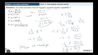 Suite majorée minorée  bornée  partie 2  Les suites numériques  cours danalyse 1  Maths [upl. by Brandtr189]