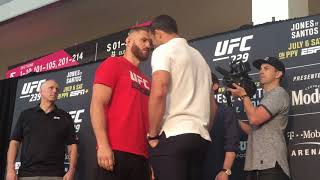 Luke Rockhold vs Jan Blachowicz Face Off [upl. by Eadrahs]