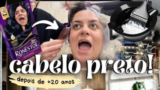 PINTEI O CABELO DE PRETO APÓS 20 ANOS DE COLORIDO  O COMEBACK VEIO  Nunca Te Pedi Nada [upl. by Vallie]