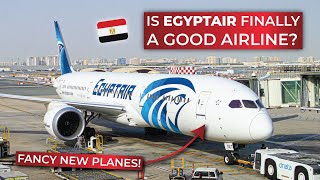 BRUTALLY HONEST  Flying on EGYPTAIRs great new Airbus A220 and Boeing 787 in Economy [upl. by Airemat304]