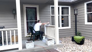 Painting ASMR Talking  Painting Porch Railing [upl. by Emmeram]