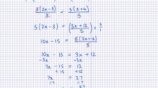 Solving linear equations with fractions HW due 210920 [upl. by Merna]