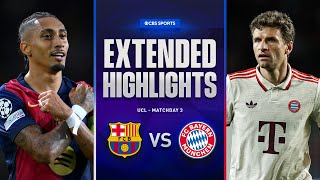 Barcelona vs Bayern Extended Highlights  UCL League Phase MD 3  CBS Sports Golazo [upl. by Hatnamas316]