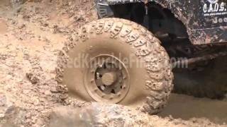 Jeep destroys a tire on rat hole at River Rock ORV [upl. by Anawaj266]