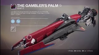 Destiny 2 WANTED Silent Fang Cayde 6 Sparrow The Gamblers Palm [upl. by Nanreit]