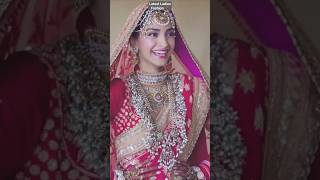 Sonam Kapoor wedding outfit 😍 BeautifulRedWeddingSaree WeddingJewellery SonamkapoorWeddinglook [upl. by Enitsenrae426]