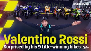 Valentino Rossi surprised by his 9 titlewinning bikes [upl. by Ahseim]