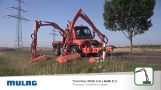 MULAG Triomäher MKM 700 MHU 800 auf Unimog U530 [upl. by Aihsyt]