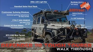 Land Rover Defender 110  4WD  The Ultimate OVERLANDER  Walk Through  ALLOFFROAD108 2017 [upl. by Herby]