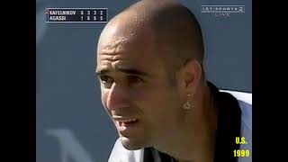 Andre Agassi v Yevgeny Kafelnikov US Open 1999 [upl. by Emelina]