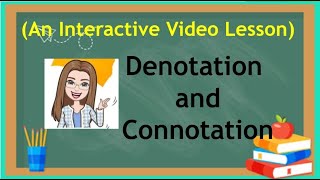 Connotation and Denotation [upl. by Lednem]